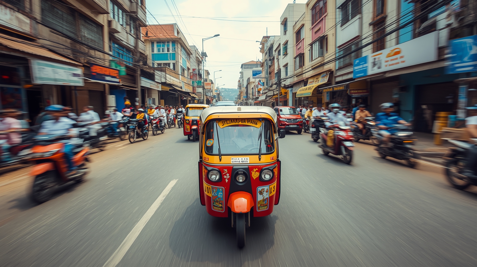 tuk tuk traffic sri lanka